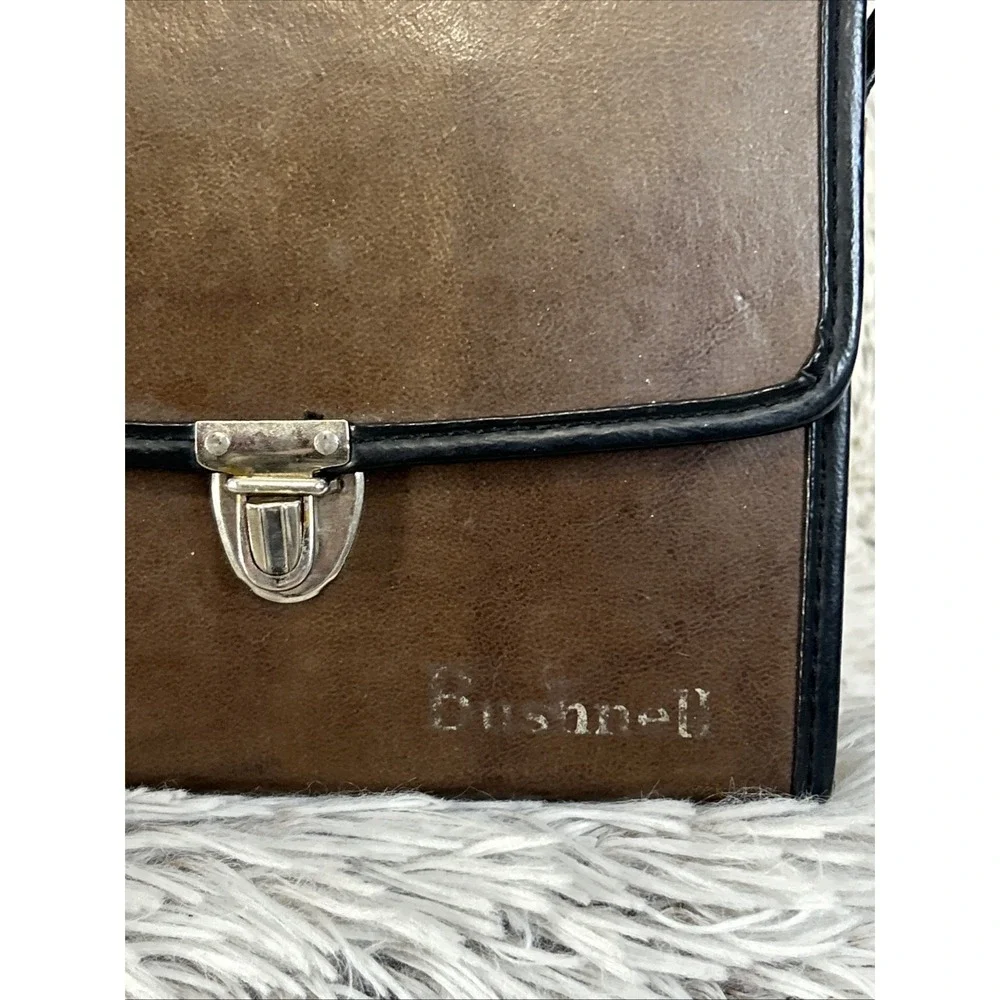 Vintage Bushnell Binocular Hunters Carrying‎ Case Brown Leather Black CASE ONLY
